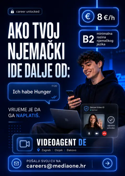 Agent/ica u call centru za videoidentifikaciju na njemačkom/talijanskom/francuskom/poljskom jeziku